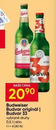 Hruška Budweiser Budvar Original Budvar 33 nabídka