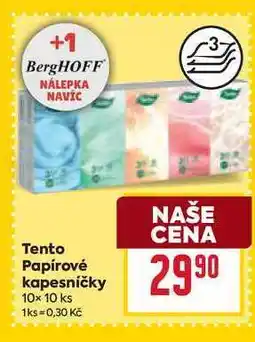 Billa Tento Papírové kapesníčky 10x 10 ks nabídka