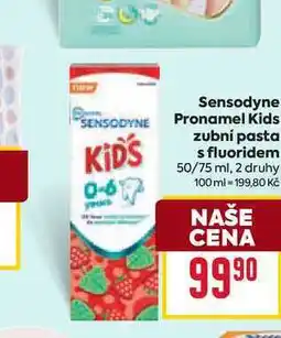 Billa Sensodyne Pronamel Kids zubní pasta s fluoridem 50/75 ml nabídka