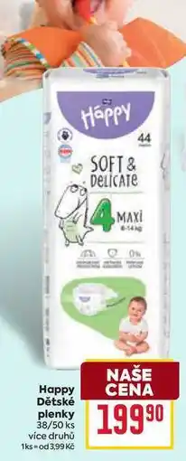 Billa Happy Dětské plenky 38/50 ks nabídka
