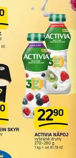 Flop ACTIVIA NÁPOJ vybrané druhy nabídka