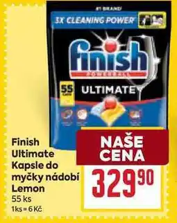 Billa Finish Ultimate Kapsle do myčky nádobí Lemon 55 ks nabídka