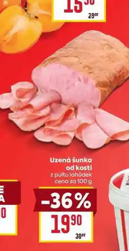 Billa Uzená šunka od kosti z pultu lahůdek cena za nabídka