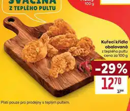 Billa Kuřecí křídla obalovaná z teplého pultu cena za nabídka