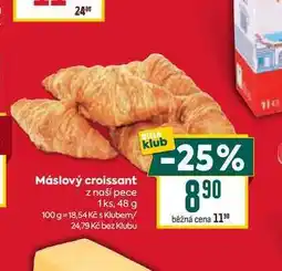 Billa Máslový croissant z naší pece 1ks nabídka