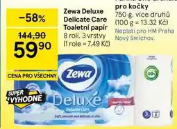 Tesco Zewa Deluxe Delicate Care Toaletní papír, 8 rolí, 3 vrstvy nabídka