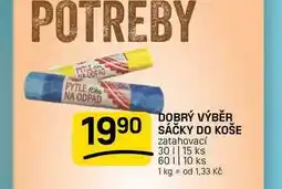 Flop DOBRÝ VÝBĚR SÁČKY DO KOŠE zatahovací 30 || 15 ks nabídka