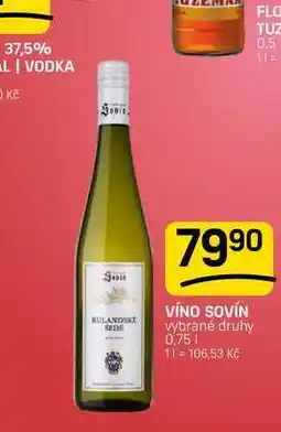 Flop VÍNO SOVÍN vybrané druhy nabídka