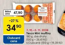 Tesco Tesco Mini muffiny, 180 g, dva druhy nabídka