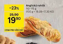 Tesco Anglický rohlík nabídka
