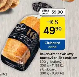 Tesco Baker Street Kváskový toastový chléb s máslem nabídka