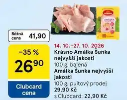 Tesco Krásno Amálka Šunka nejvyšší jakosti nabídka