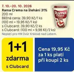 Tesco Rama Crema na šlehání 31% nabídka