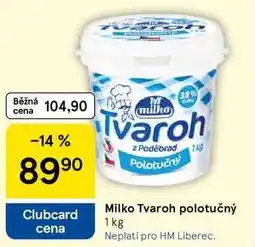 Tesco Milko Tvaroh polotučný nabídka