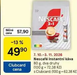 Tesco Nescafé Instantní káva nabídka