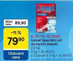 Tesco Somat Speciální sůl do myčky nádobí nabídka