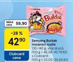 Tesco Samyang Buldak Instantní nudle, 130-140 g, více druhů nabídka