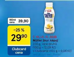 Tesco Müller Skyr nápoj nabídka
