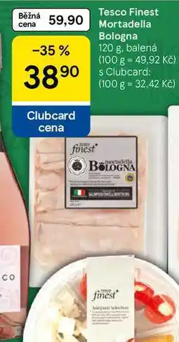 Tesco Tesco Finest Mortadella Bologna, 120 g, balená nabídka