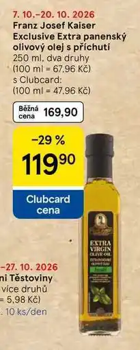 Tesco Franz Josef Kaiser Exclusive Extra panenský olivový olej s příchutí nabídka