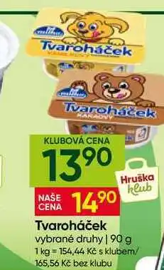 Hruška Tvaroháček vybrané druhy nabídka