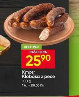 Hruška Kmotr Klobása z pece nabídka