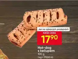 Hruška Hot-dog s kečupem nabídka