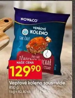 Hruška NOWACO Vepřové koleno sous-vide nabídka