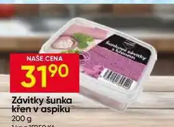 Hruška Závitky šunka křen v aspiku nabídka