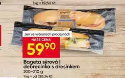 Hruška Bageta sýrová/debrecínka s dresinkem nabídka