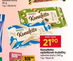 Hruška Konafetto oplatkové trubičky vybrané druhy nabídka