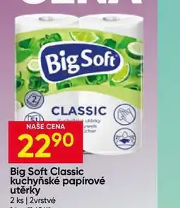 Hruška Big Soft Classic kuchyňské papírové utěrky 2 ks 2vrstvé nabídka