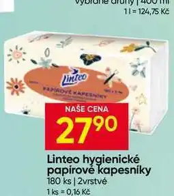 Hruška Linteo hygienické papírové kapesníky 180 ks nabídka