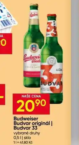 Hruška Budvar 33 vybrané druhy 0,5l sklo nabídka