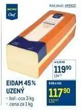 Makro Eidam 45 % uzený nabídka