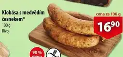 CBA Klobása s medvědím česnekem nabídka