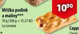 CBA Mřížka pudink a maliny nabídka