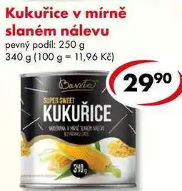 CBA Kukuřice v mírně slaném nálevu nabídka