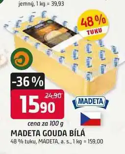 Trefa MADETA GOUDA BÍLÁ 48% tuku nabídka