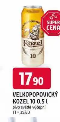 Trefa VELKOPOPOVICKÝ KOZEL 10 0,5 L pivo světlé výčepní nabídka