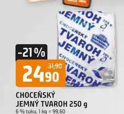 Trefa CHOCEŇSKÝ JEMNÝ TVAROH 250 g 6% tuku nabídka