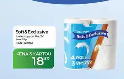 Tamda Foods Soft&Exclusive toaletní papír 4ks 3V 14m nabídka