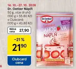 Tesco Dr. Oetker Náplň, 50 g, více druhů nabídka