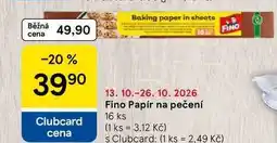Tesco Fino Papír na pečení, 16 ks nabídka