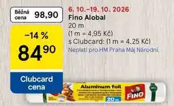 Tesco Fino Alobal, 20 m nabídka