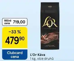 Tesco L'Or Káva, 1 kg, více druhů nabídka