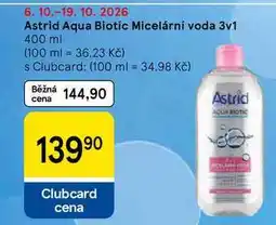 Tesco Astrid Aqua Biotic Micelární voda 3v1 nabídka
