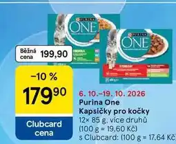 Tesco Purina One Kapsičky pro kočky, 12x 85 g, více druhů nabídka