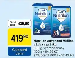 Tesco Nutrilon Advanced Mléčná výživa v prášku, 800 g, vybrané druhy nabídka