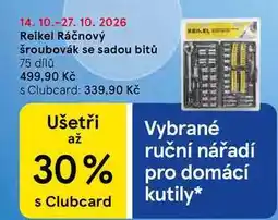Tesco Reikel Ráčnový šroubovák se sadou bitů, 75 dílů nabídka